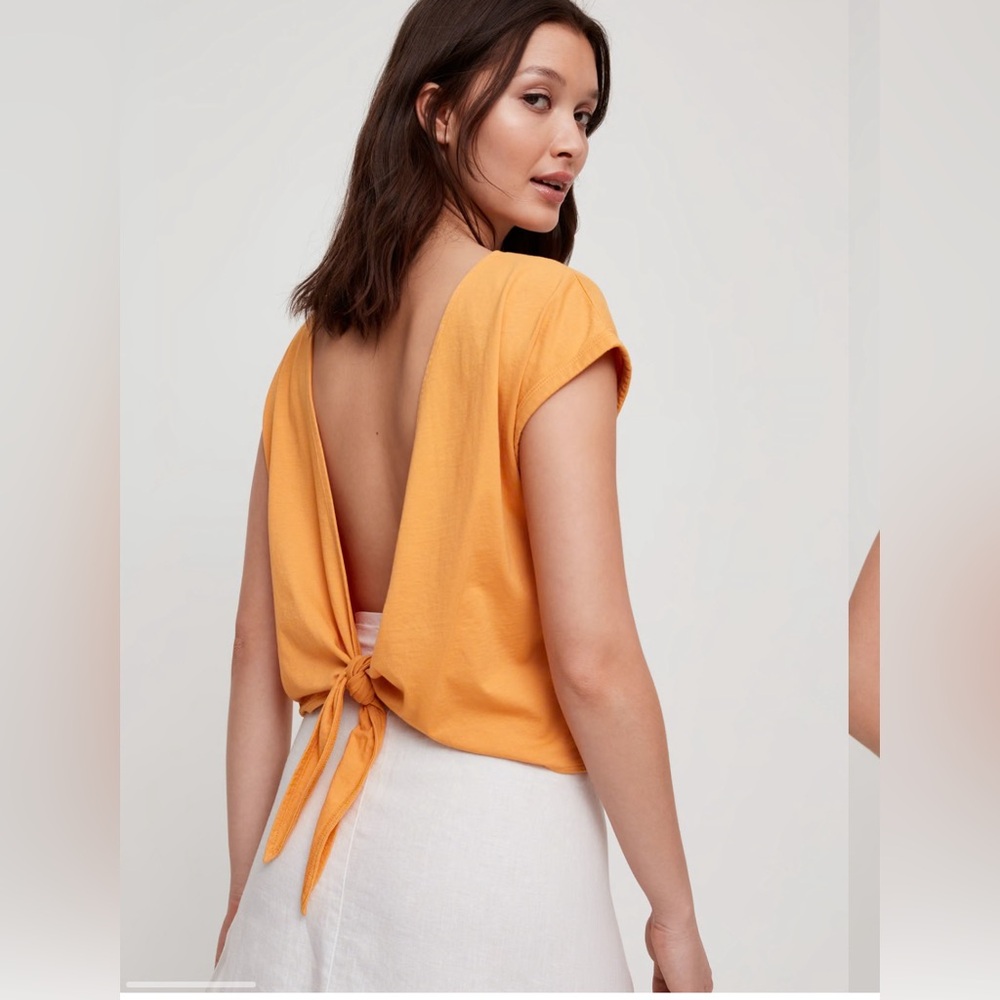 WHITE Aritzia Adela shirt
